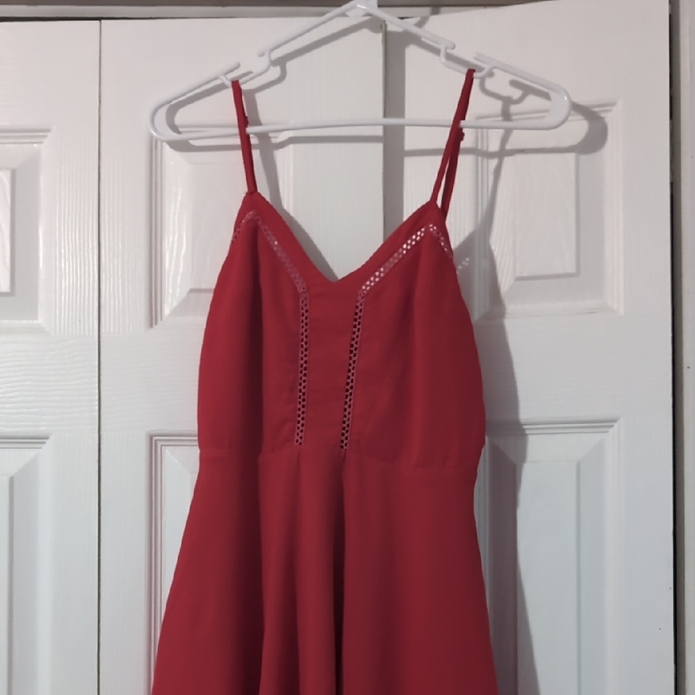 Red Spaghetti Strap Dress